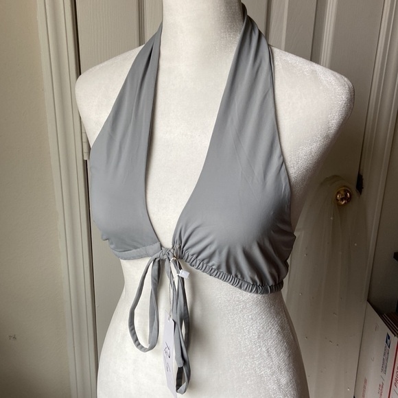 NWT Riot Swim Grey Top - Picture 1 of 3